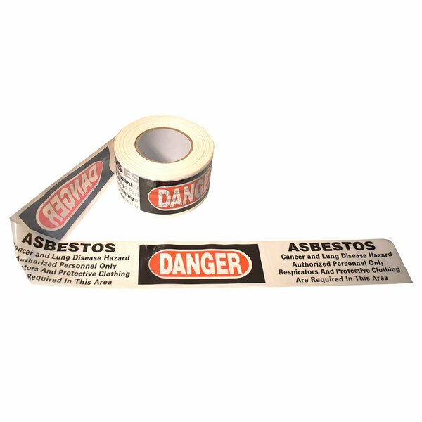 Cordova Barricade Tape, DANGER ASBESTOS, 2.0 Mil Thick, 12PK T20315